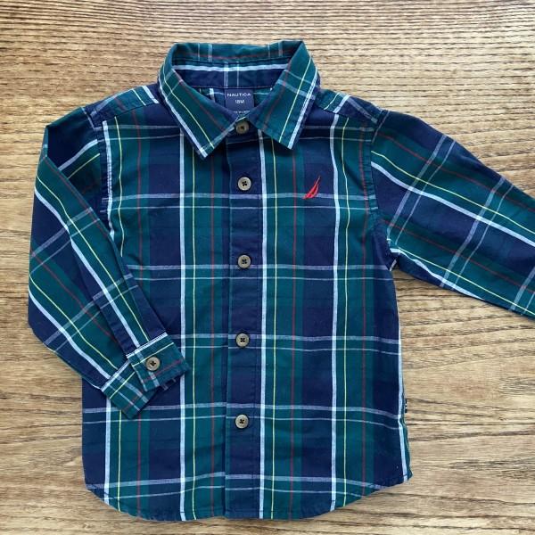 NAUTICA Plaid Shirt / 18M