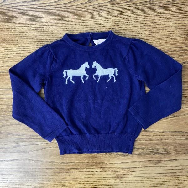 JANIE & JACK Horse Cotton Sweater / 4Y
