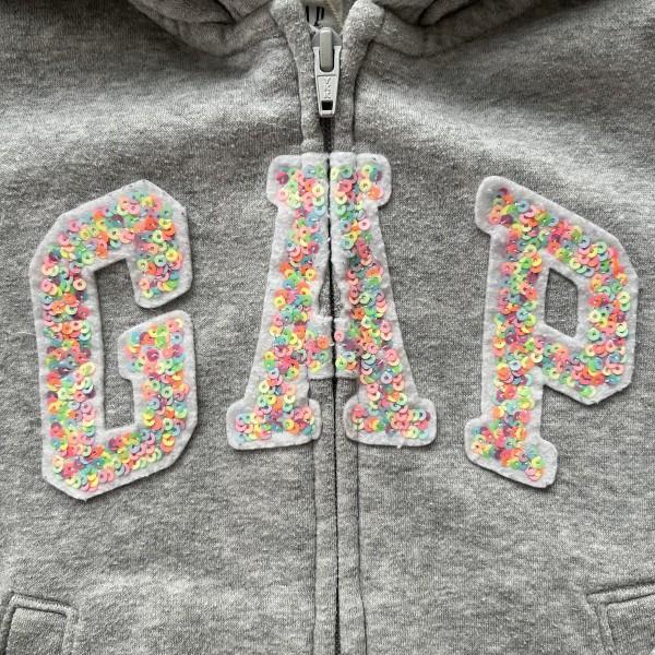 GAP Hoodie Glitter Logo / 6-7Y