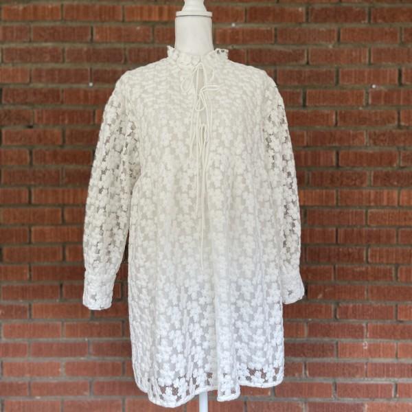 ZARA Oversized Mini Dress or Tunic With Lots of Embroideries LS / Small