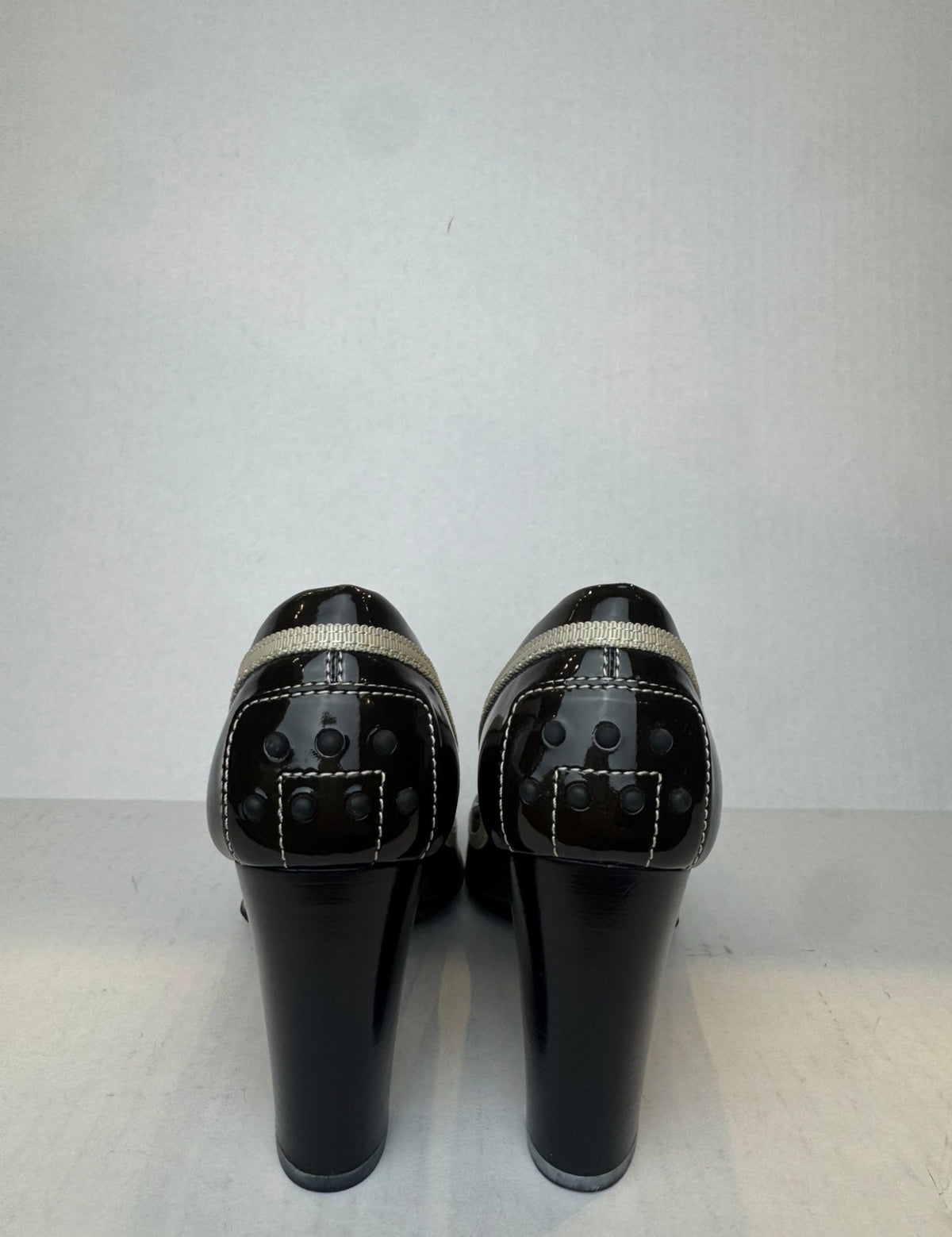 TODS Patent Leather Penny Loafer Pumps/6.5-EU37.5