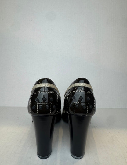 TODS Patent Leather Penny Loafer Pumps/6.5-EU37.5