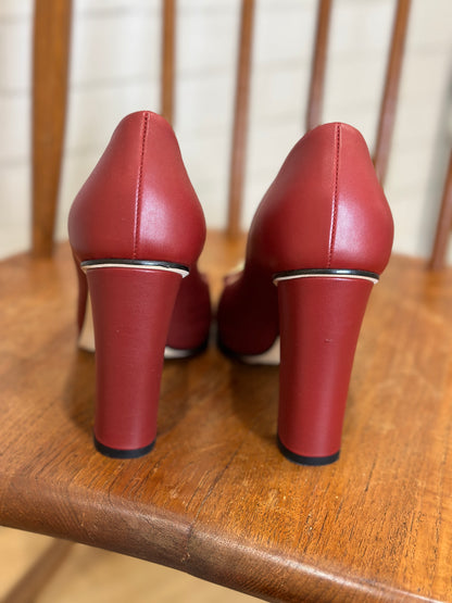 GUCCI Horsebit Block High Heel Pump / US6.5-EU37