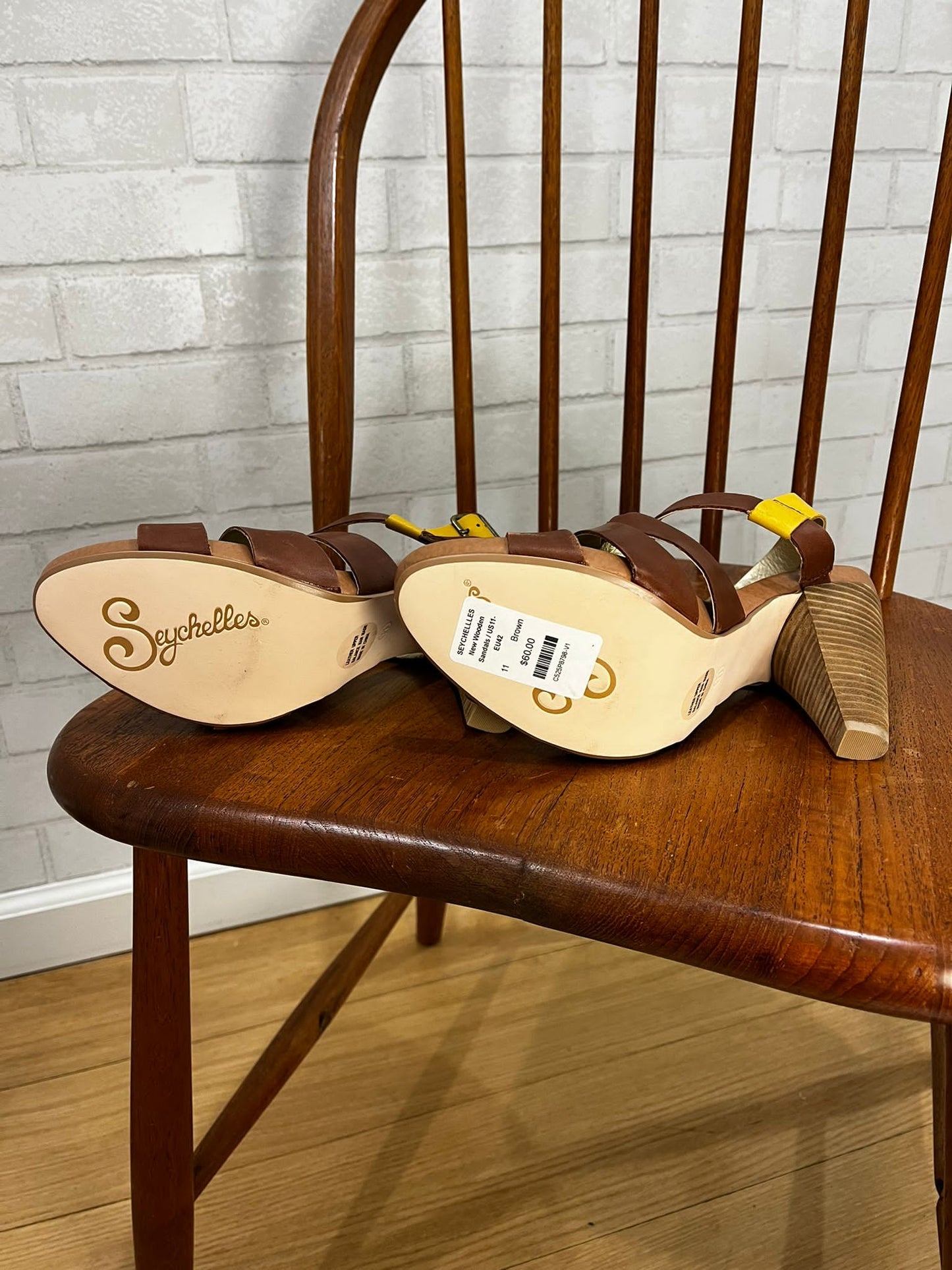 SEYCHELLES New Wooden Sandals / US11-EU42