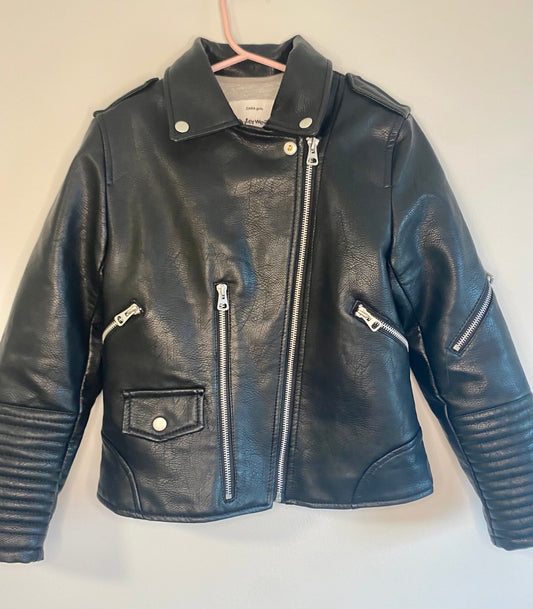 ZARA Faux Leather Biker Jacket  / 9Y