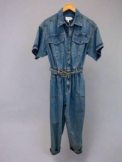 FRAME Arie Denim Jumpsuit / M