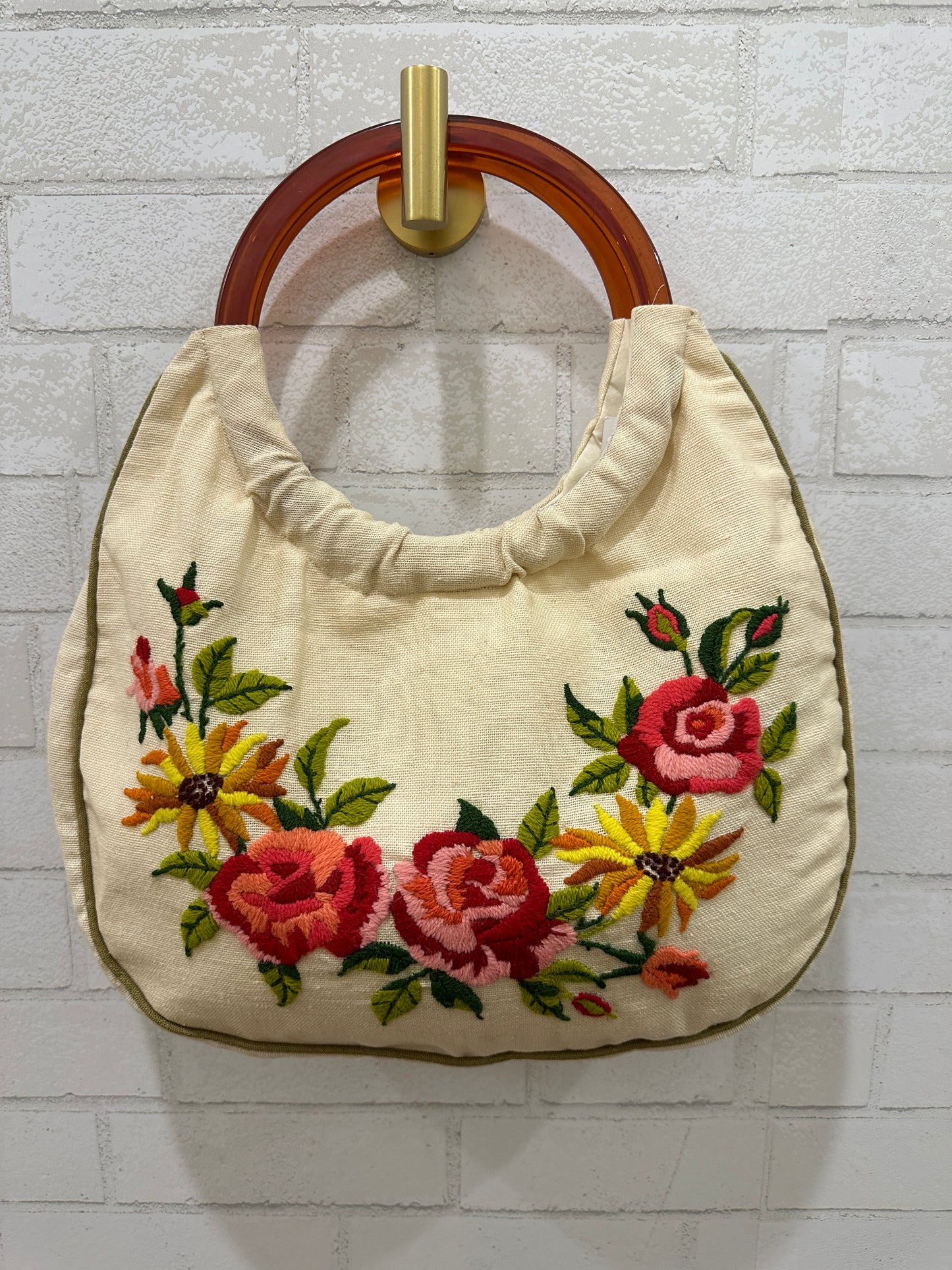 VINTAGE Canvas Bag with embroideries