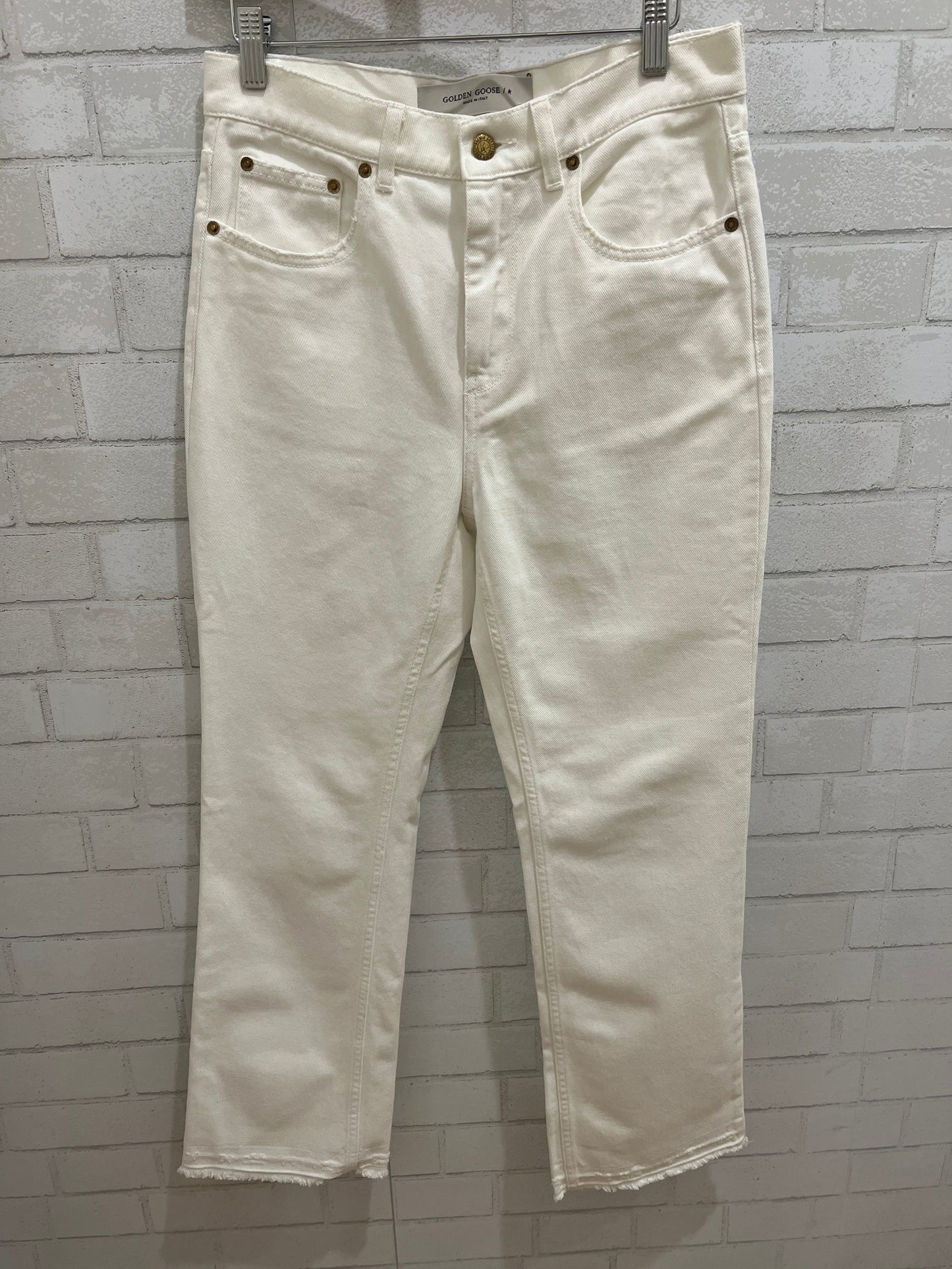 GOLDEN GOOSE straight frayed jeans/ M-28