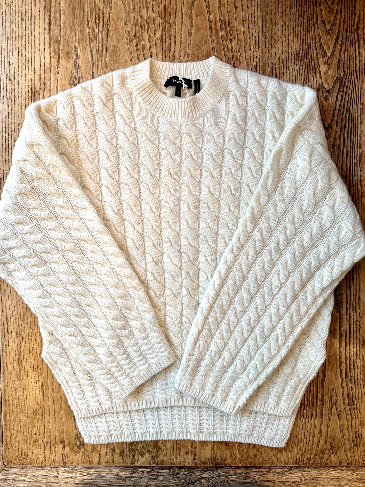 THEORY textured wool sweater/ S