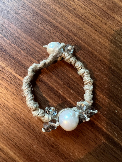Rope & pearl bracelet