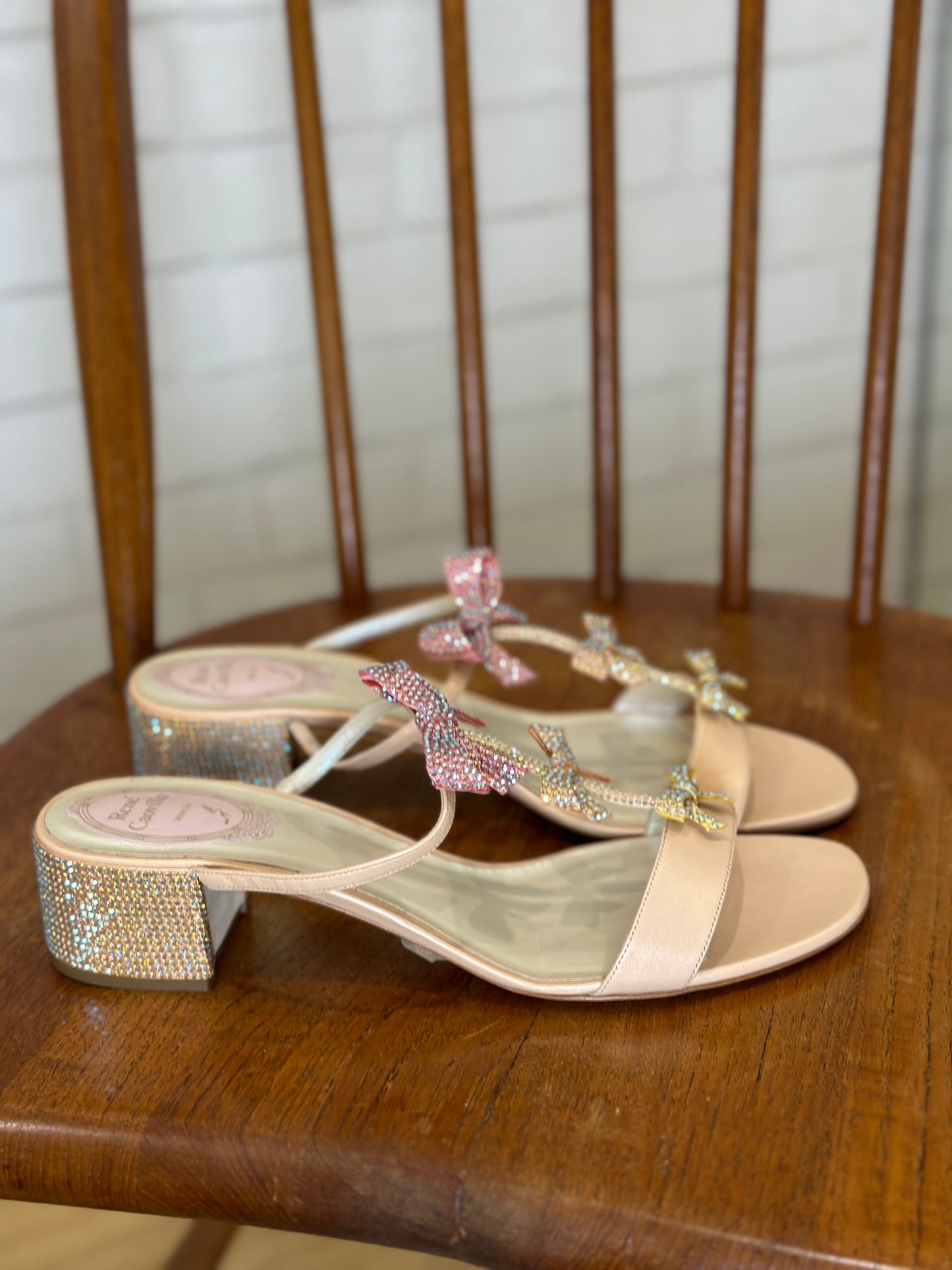 RENE CAOVILLA NWT low heel open Sandals / US9.5-EU41