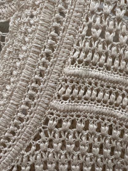 CALYPSO crochet ls top/ S