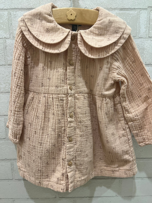 KIABI waffle dress / 18m