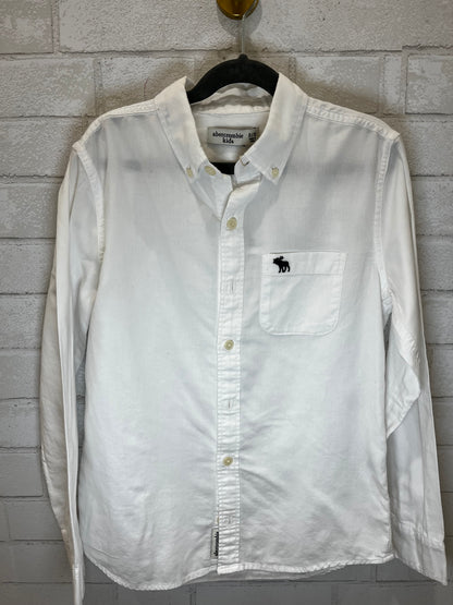 ABERCROMBIE White Shirt LS/ 9-10Y