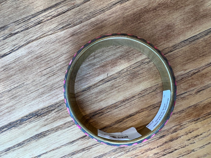 Bangle brass with pink inserts