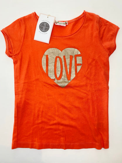 BONPOINT Love heart Tshirt / 6Y