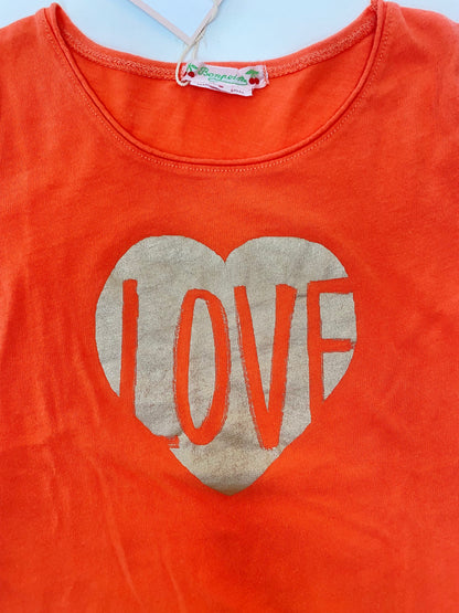 BONPOINT Love heart Tshirt / 6Y