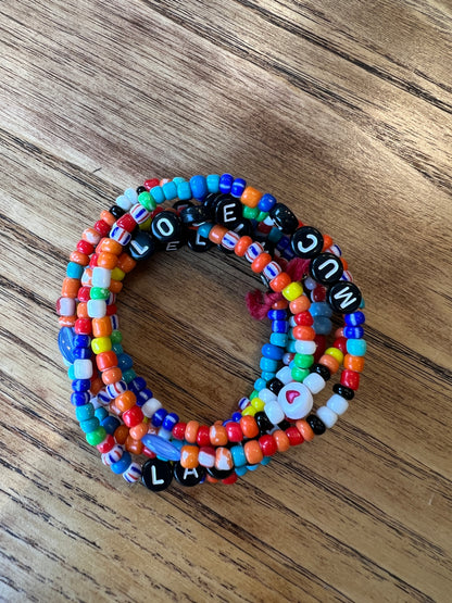 ROXANNE ASSOULIN set of small bead message bracelets