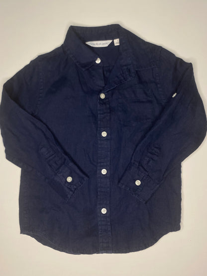 JANIE AND JACK Linen Shirt LS / 4Y 3Y