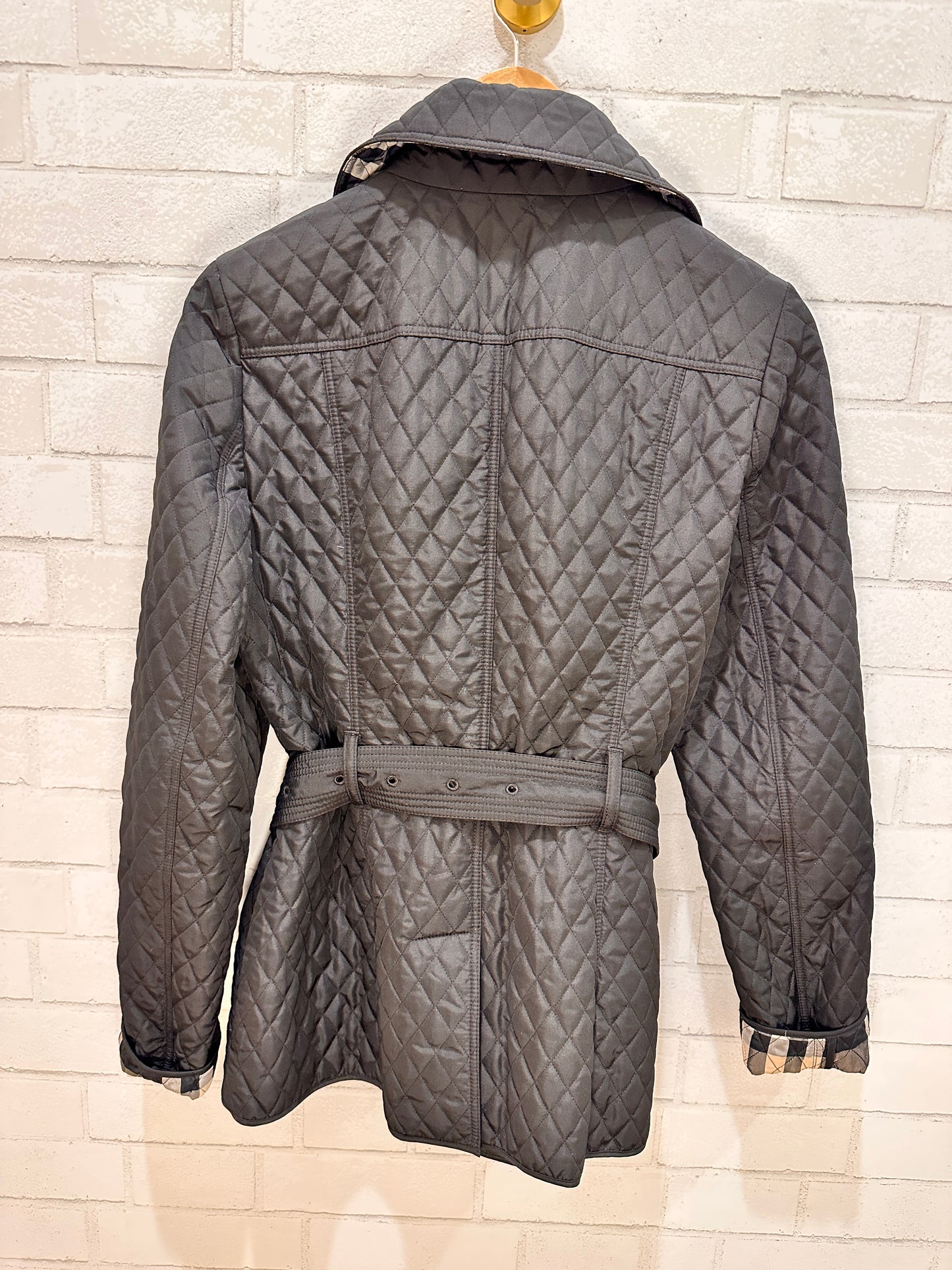 BURBERRY Quilted Jacket with Belt / M