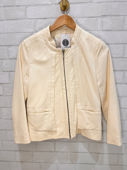 CACHAREL leather zip jacket / S-us6