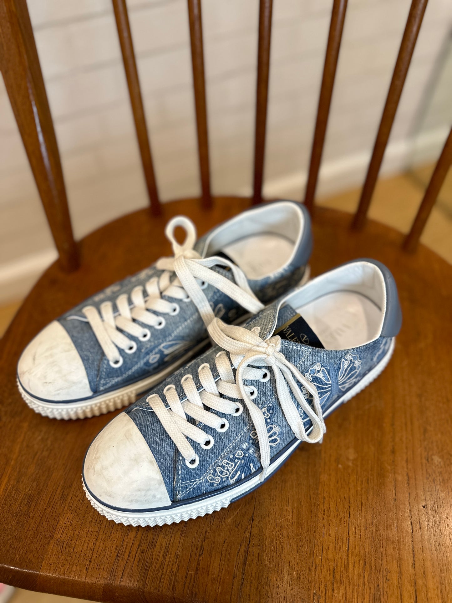 Valentino denim shoes outlet