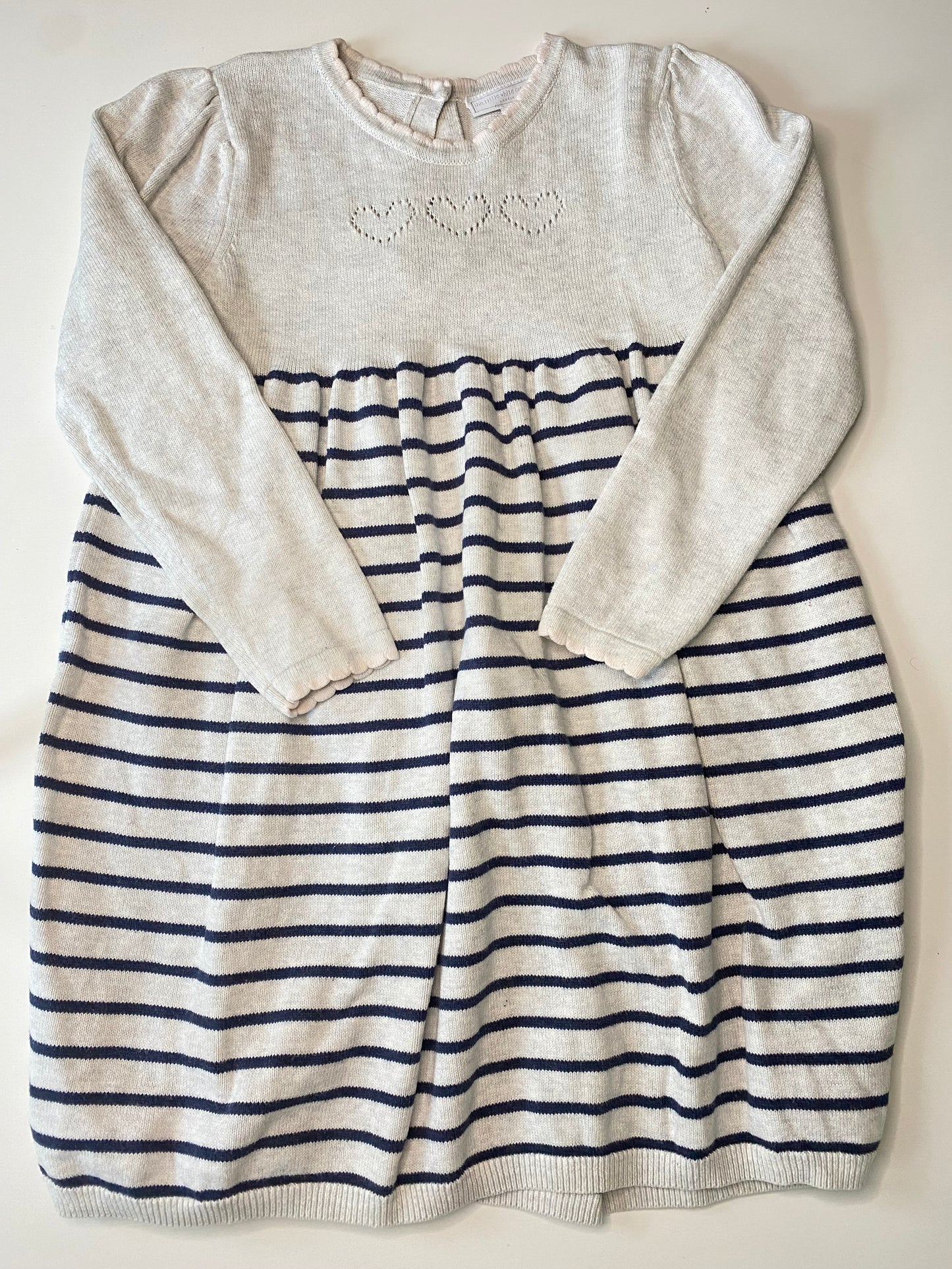 THE LITTLE WHITE COMPANY Knit Dress LS / 5-6Y