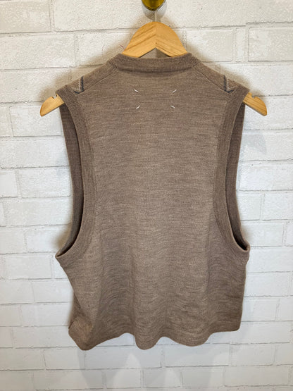 MARTIN MARGIELA Sleevless V Neck Sweater / S