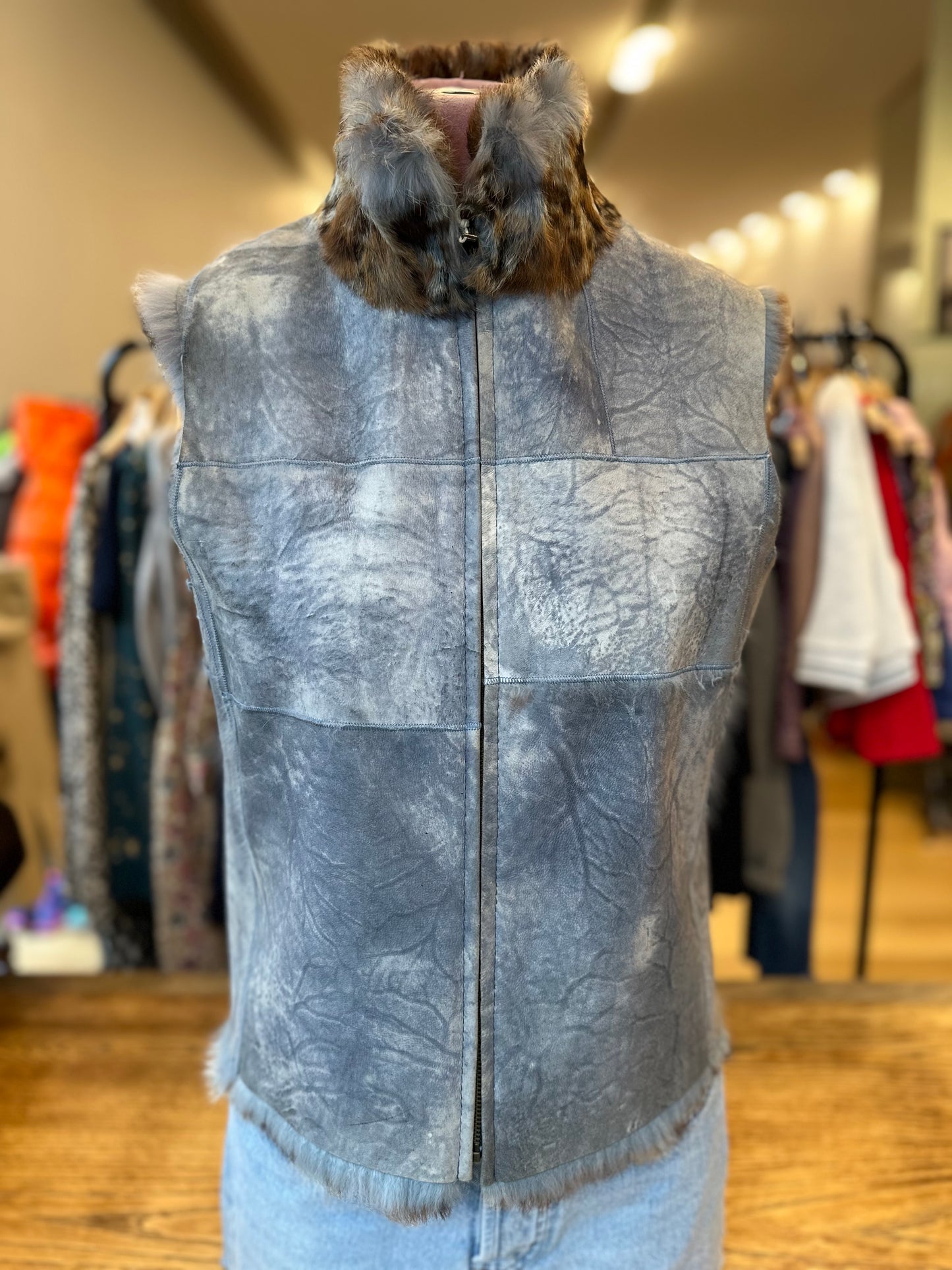 NO BRAND Reversible Fur Vest / S