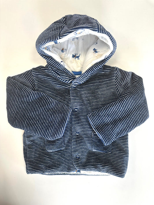 M&S fleece hoodie cardigan  / 3-6M