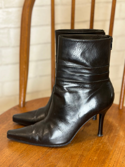 STUART WEITZMAN High Heel Leather Ankle Boots / US8.5-EU39