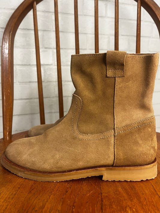 ZARA suede boots with zip / 35-us3.5