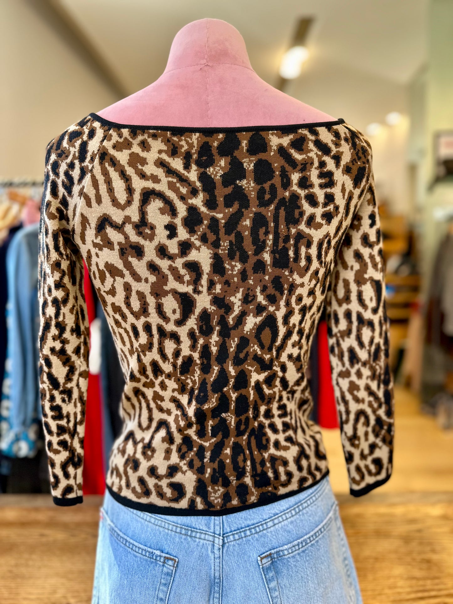 CELINE Sweater Leopard print / S