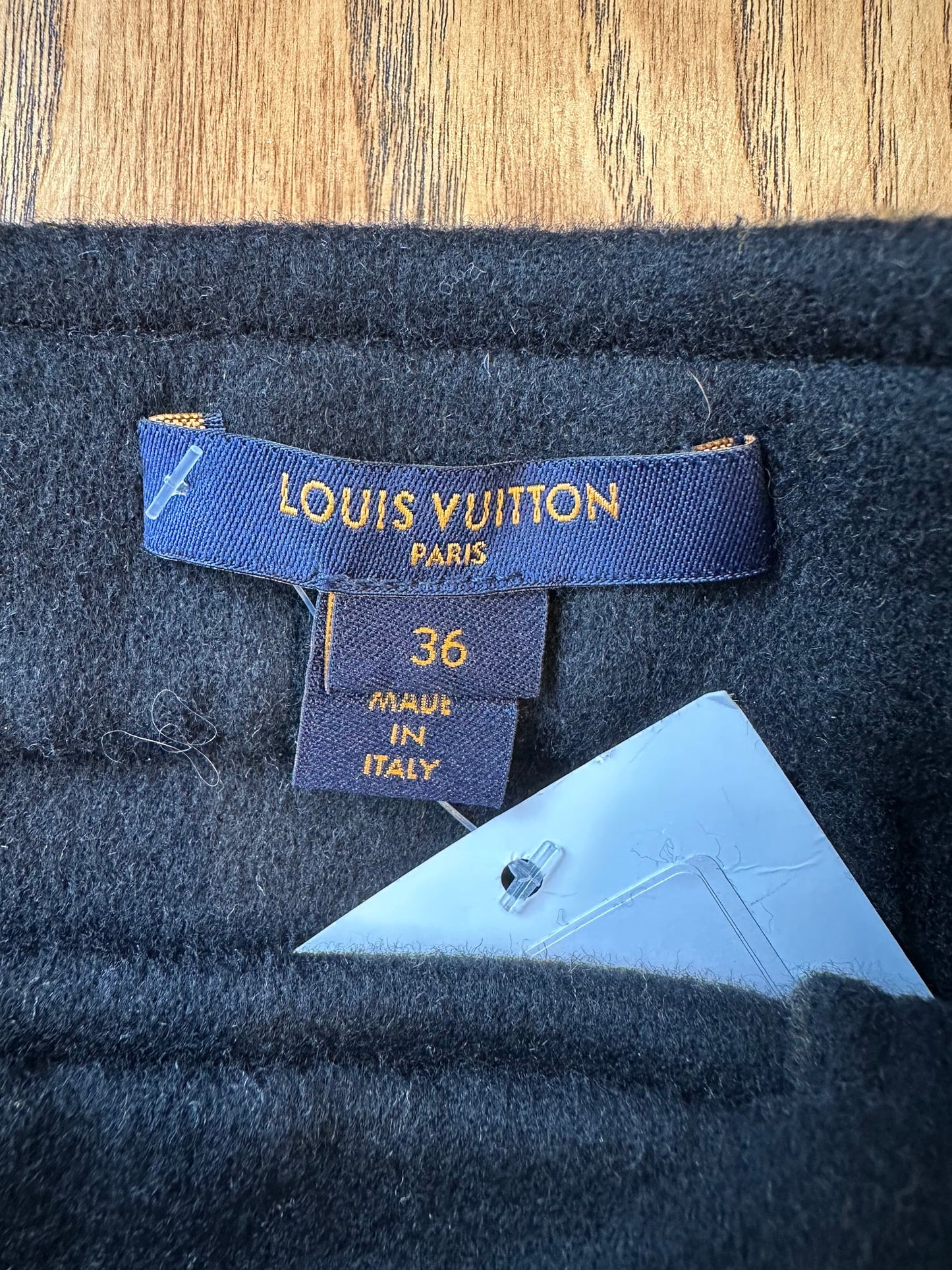 LOUIS VUITTON Logo Wool Mini Skirt / S-EU36