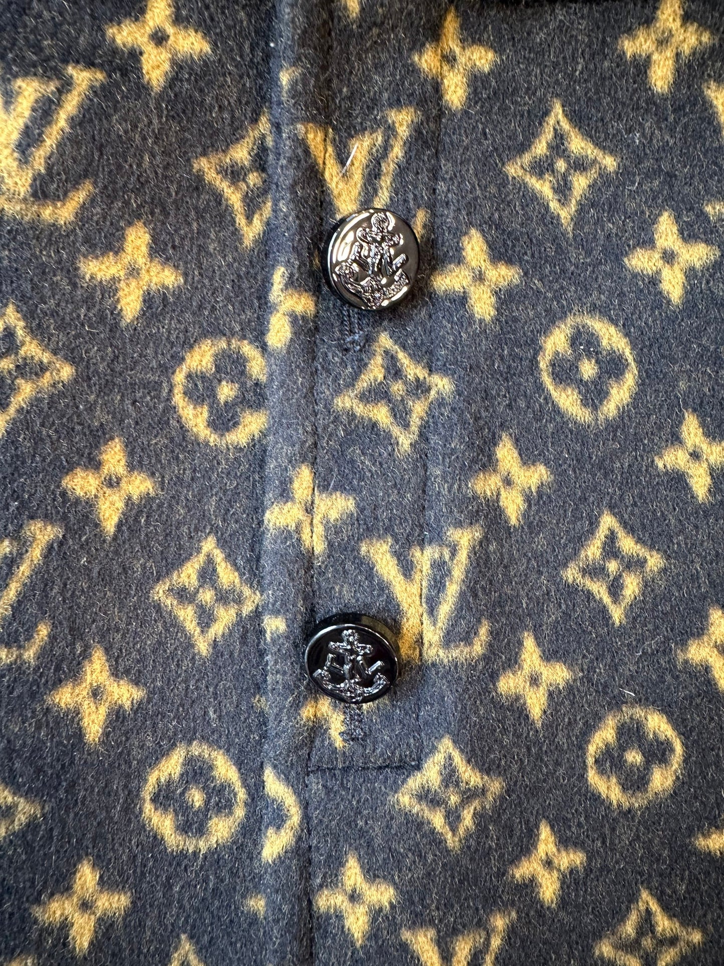 LOUIS VUITTON Logo Wool Mini Skirt / S-EU36