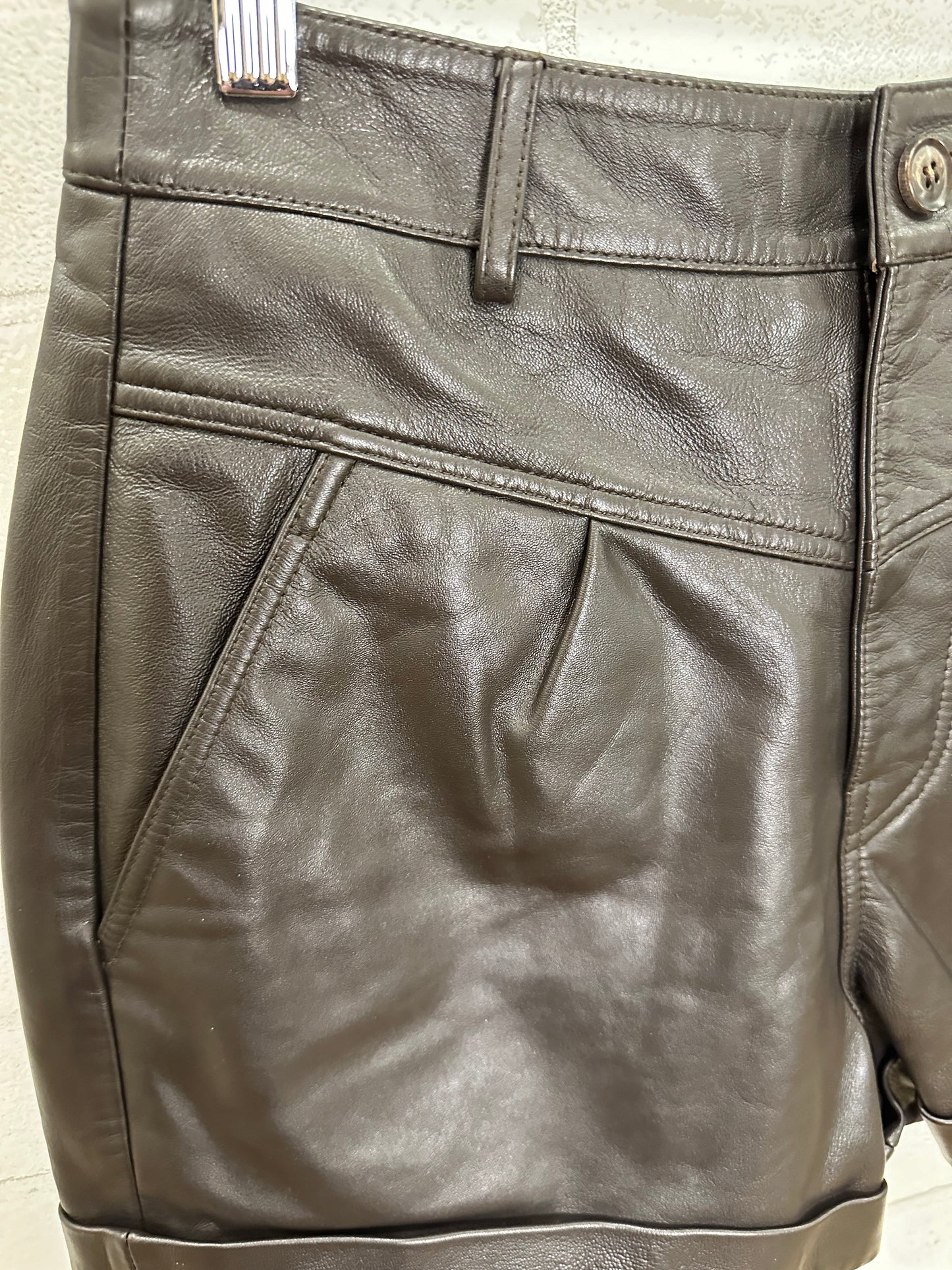 BA&SH Leandro Leather Shorts NWT/ XS-US2