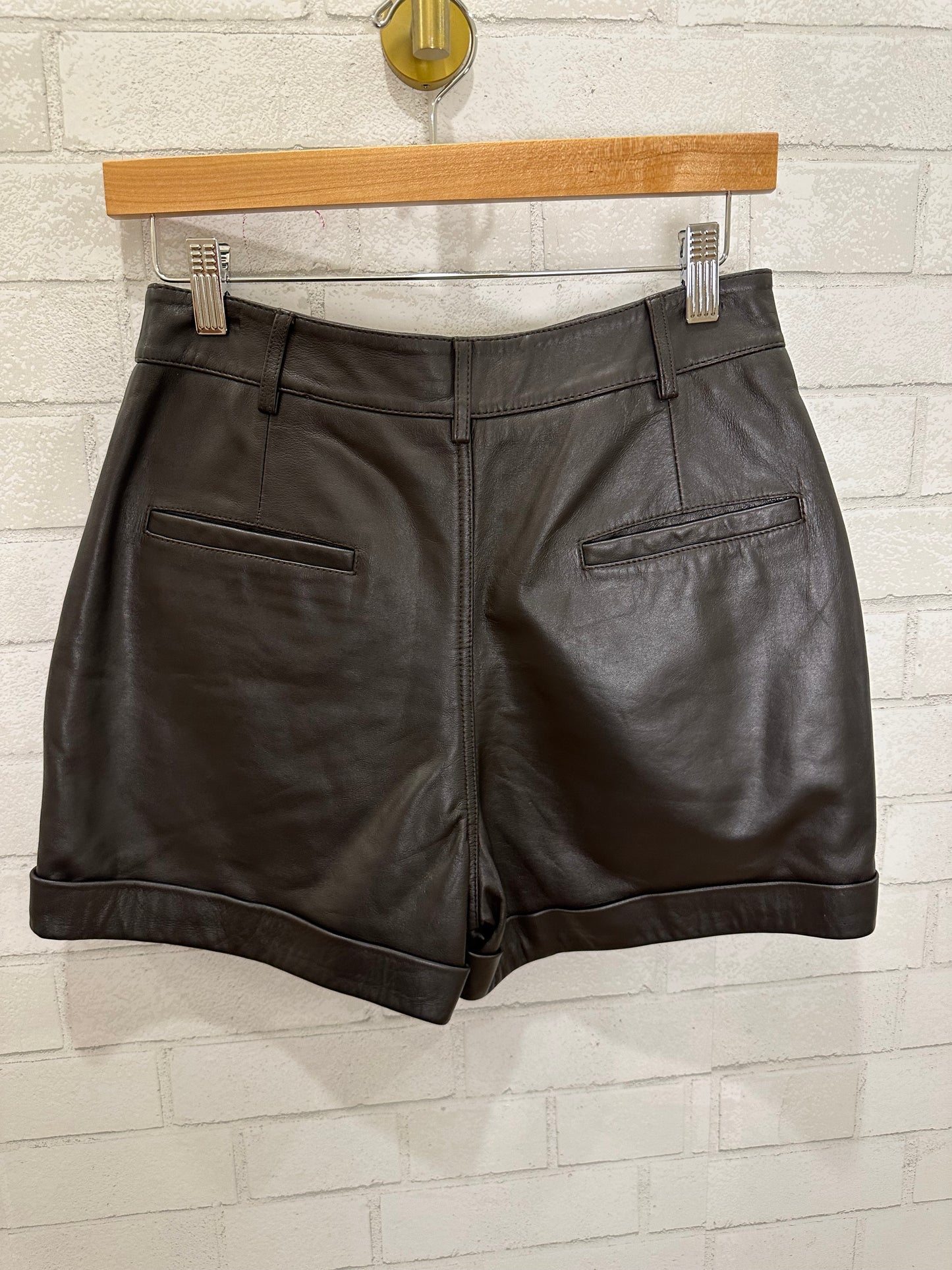 BA&SH Leandro Leather Shorts NWT/ XS-US2