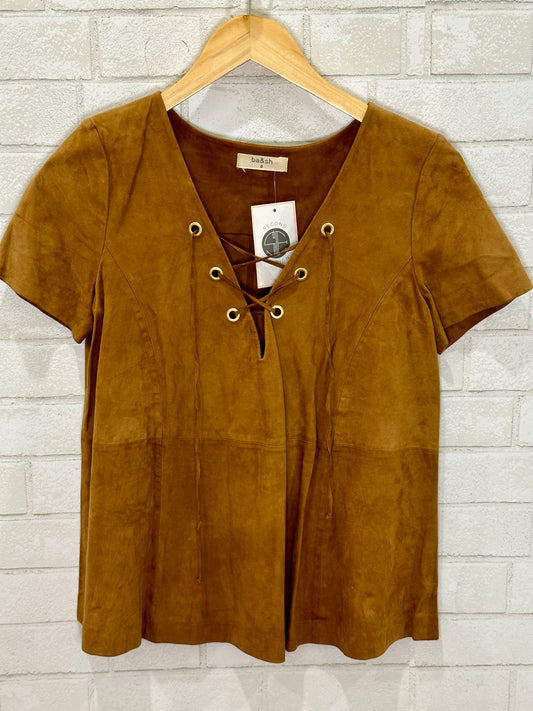 BA&SH Goat Suede Short sleeves top Size Xs-US0