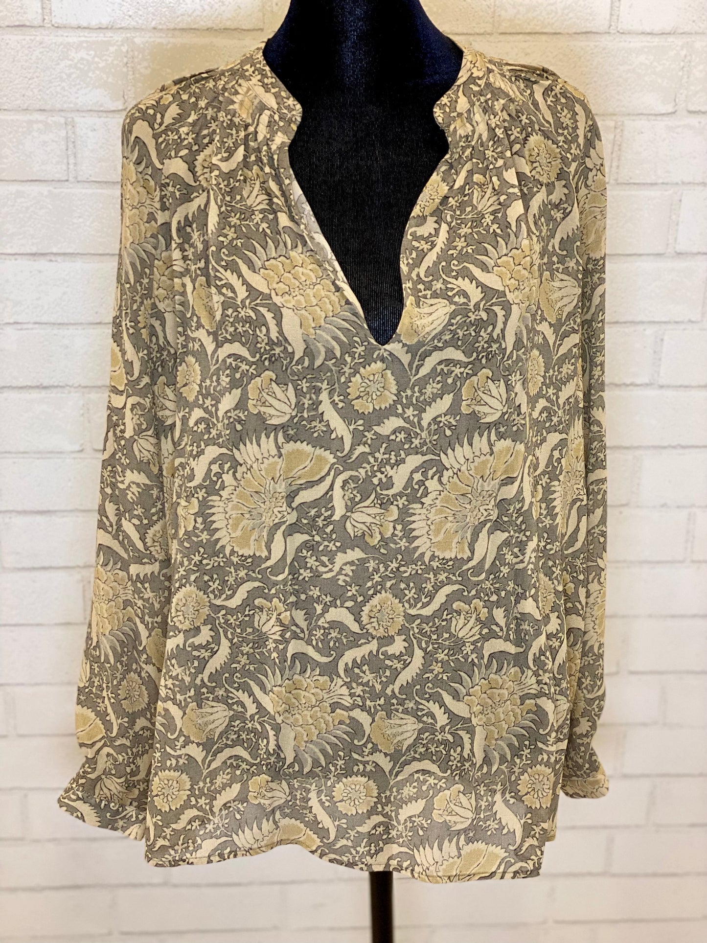 VINCE silk blouse ls / S