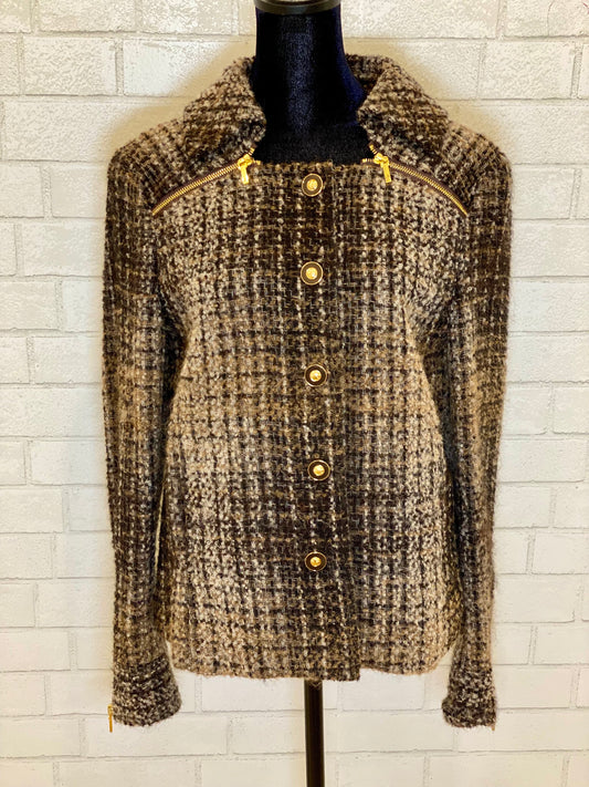 TORY BURCH Wool tweed  jacket with gold buttons /  M-US8