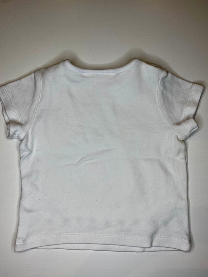 THE LITTLE WHITE COMPANY T-shirt SS / 3-6M