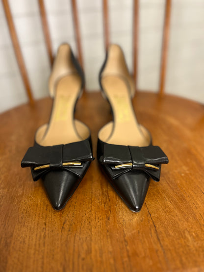 SALVATORE FERRAGAMO Pointy Pumps with bow / US7.5-EU38