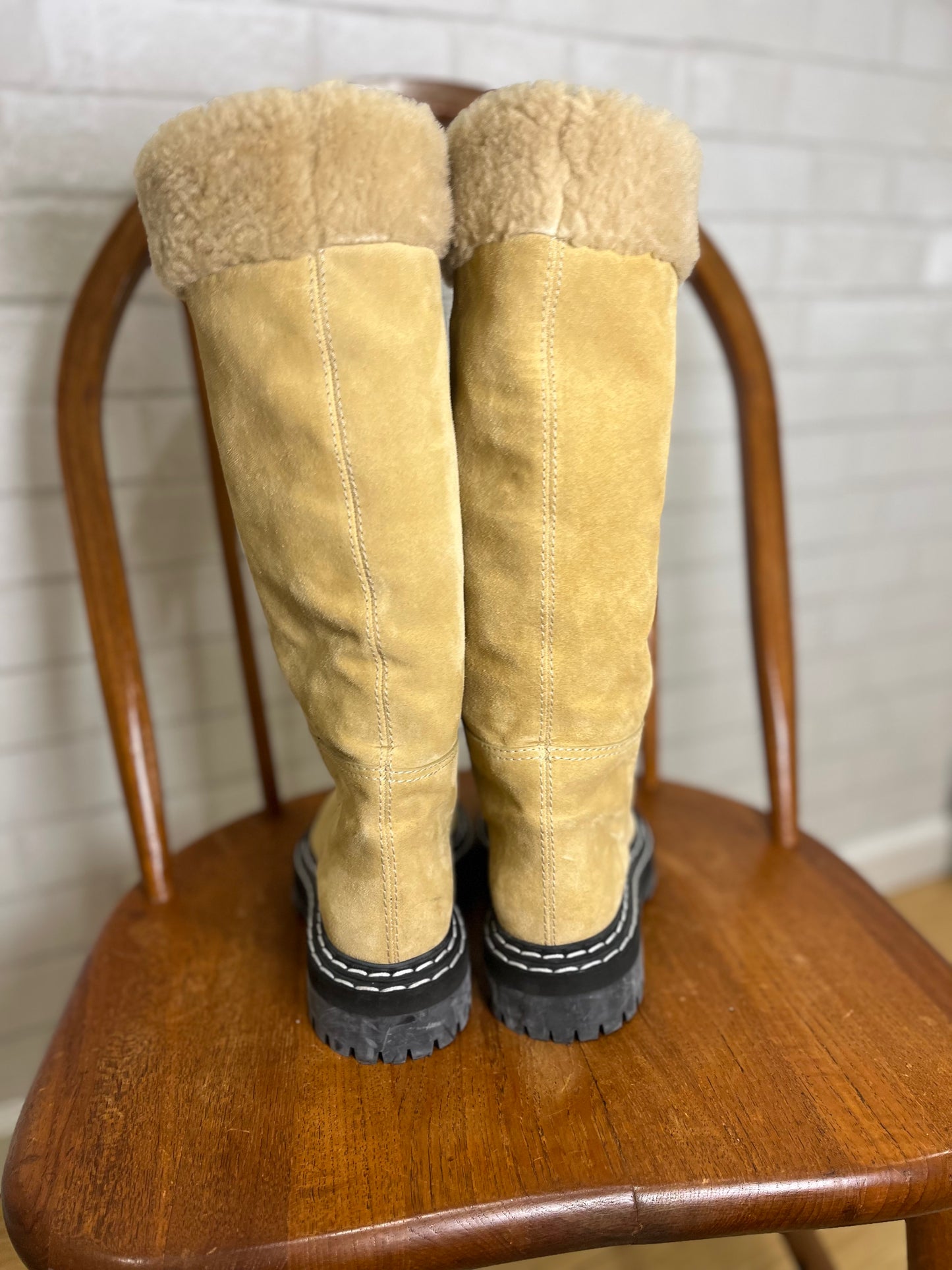 PROENZA SHOULER Shearling suede knee boots NWT/ 5-35