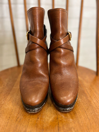 RALPH LAUREN high heel ankle boots/ 38.5-8.5us