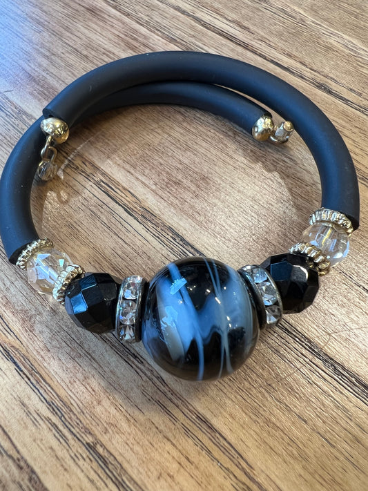 Glass & Stones pvc bracelet
