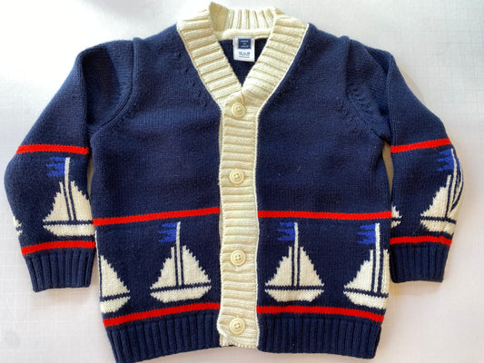 JANIE AND JACK Knit navy blue Buttoned Cardigan LS / 12-18M