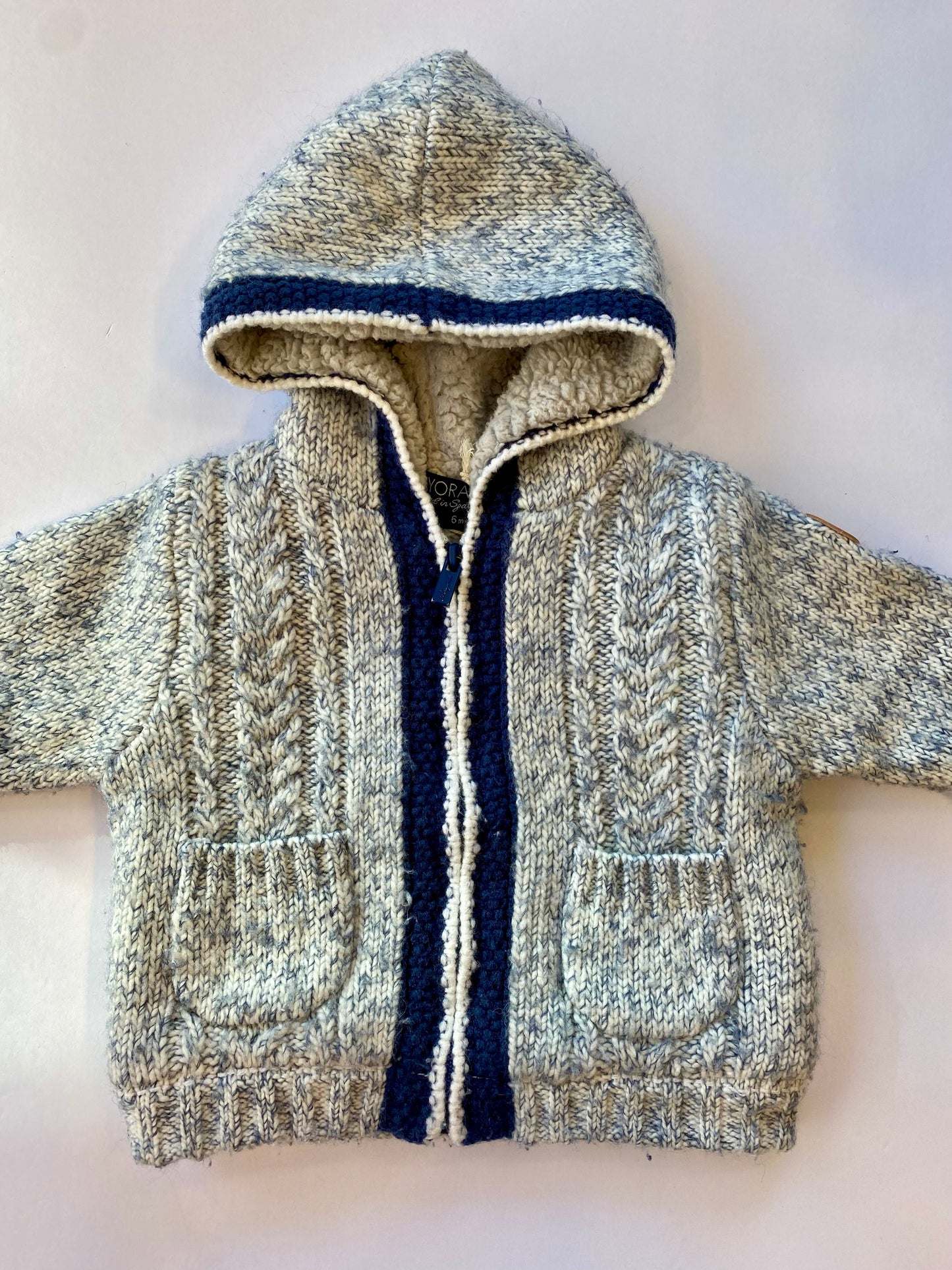 MAYORAL Zipped Cardigan with hood / 6M