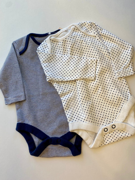 NEXT set of 2 ls bodysuit / 0-3m