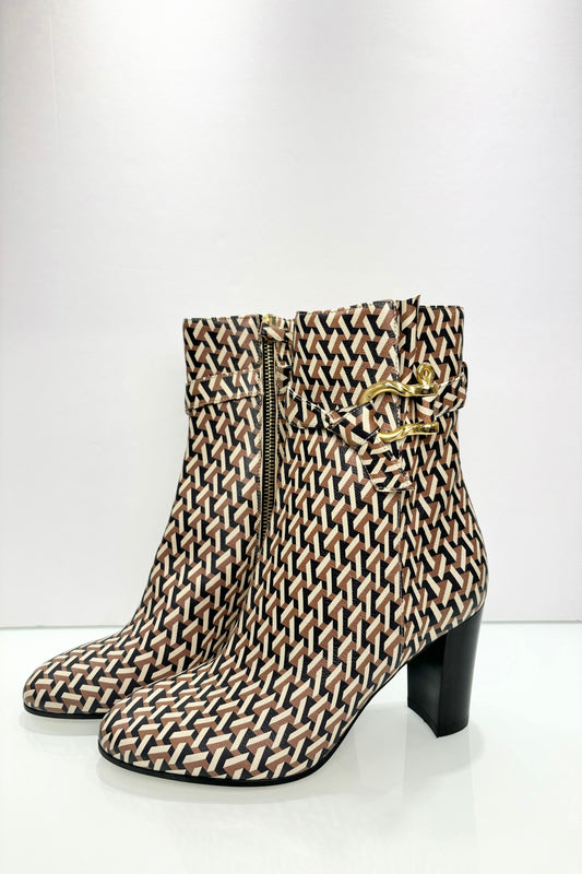 DVF New Leather Ankle Boots with gold Buckle / US7-EU37.5