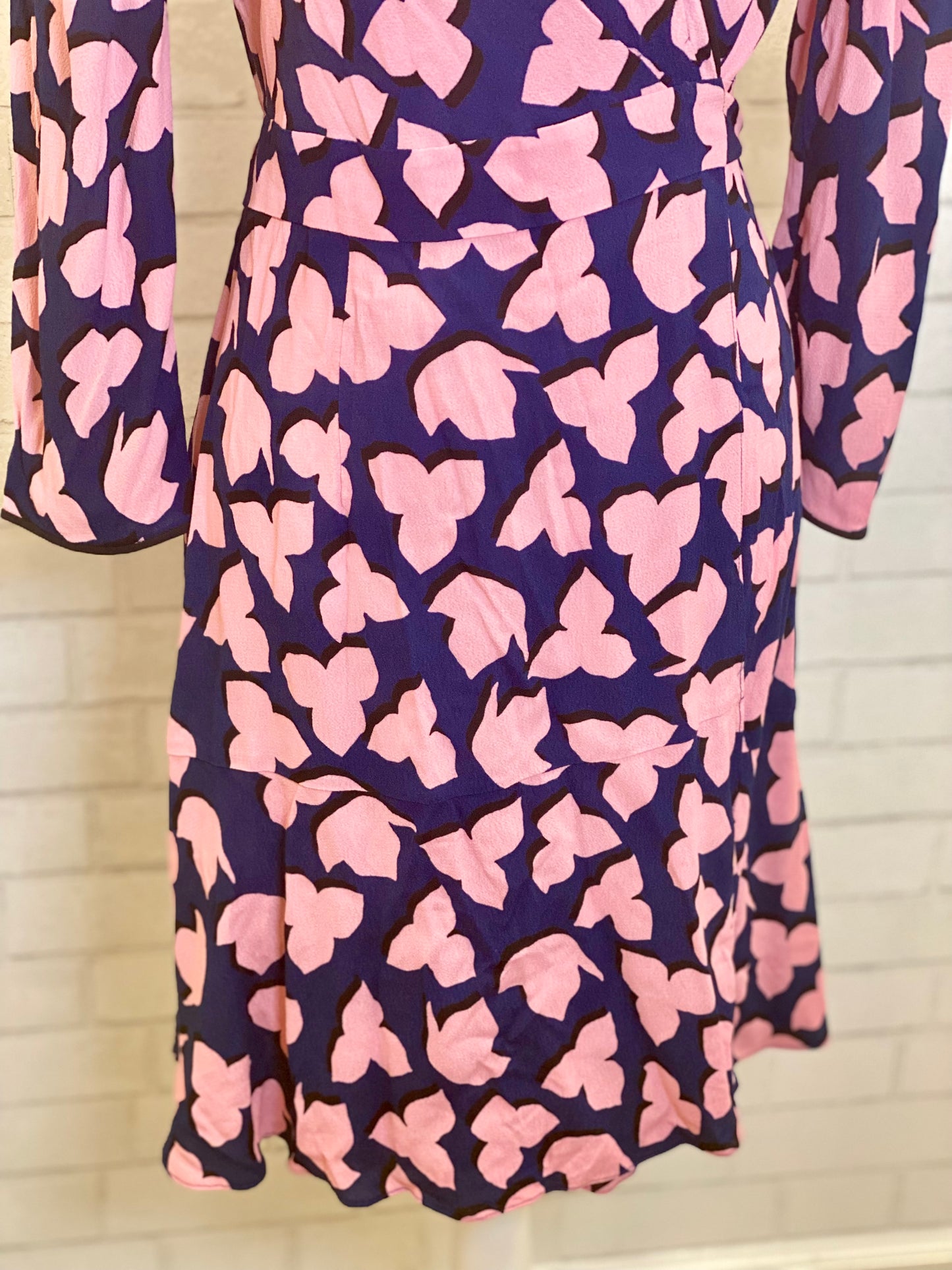 DVF NWT Charlene Long Sleeves Wrap Dress / S